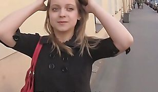 Dirty Flix – A blue-eyed chick Alena, shy but interested!