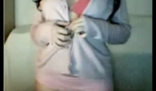 Nice Girl on Webcam strips and teases