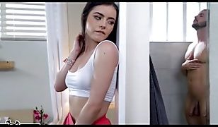 she’s way too horny to resist the urge to spy on her stepbrooTXf5Kz